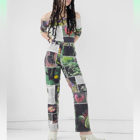 Tyler McGillivary Carnivorous Plant Print Pants Unisex Rare Sold Out - Picture 2 of 11
